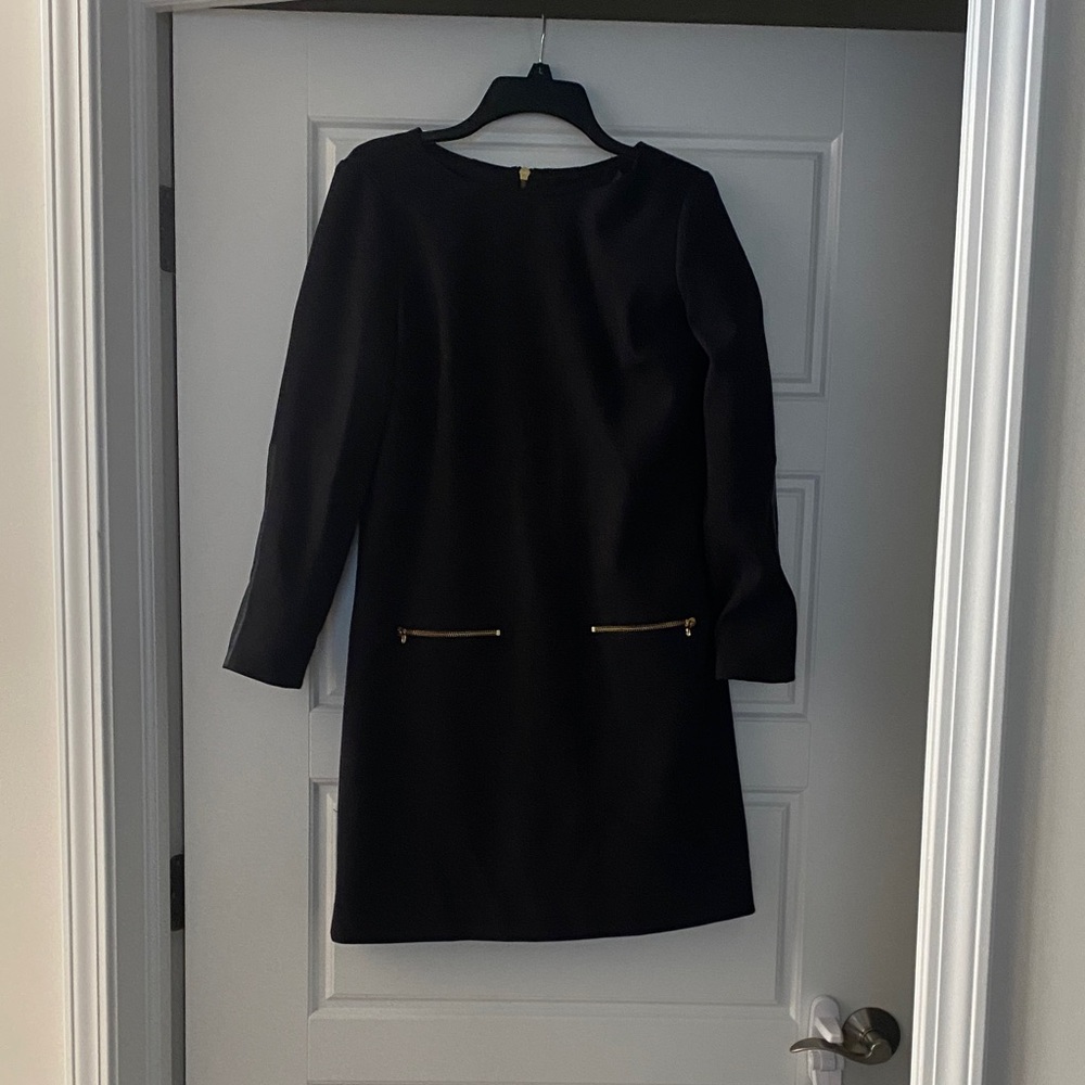 Elegant Black Dress with Gold Accents